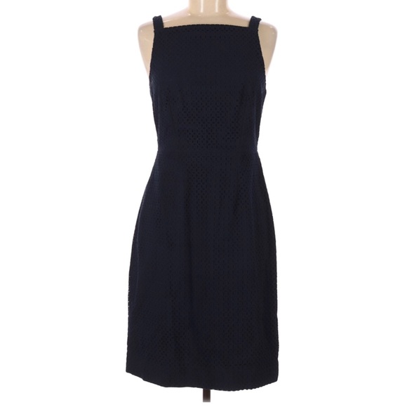 J. Crew Dresses & Skirts - J.Crew Dark Blue Eyelet Dress